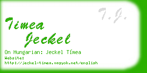 timea jeckel business card